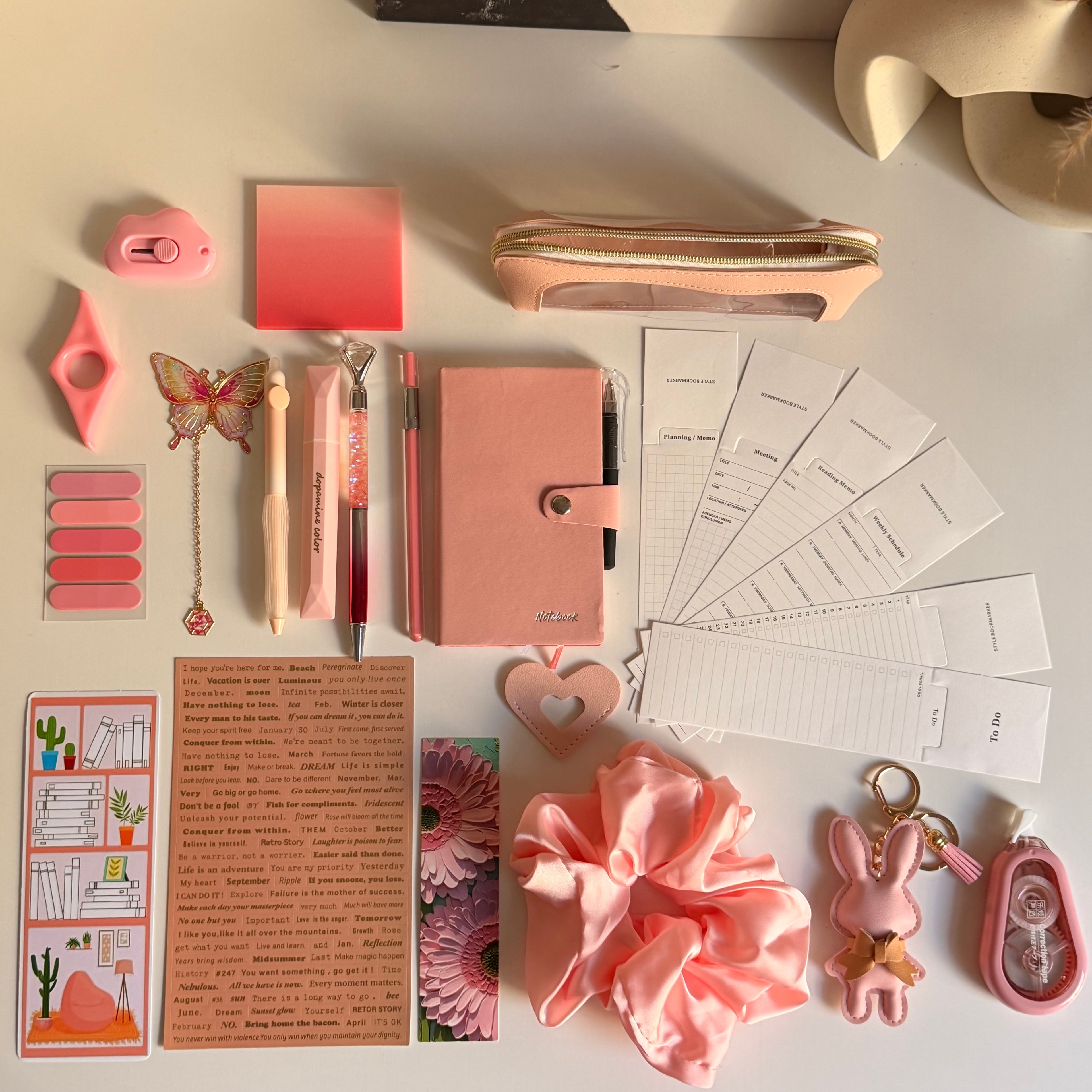 Warm Pink bookish bundle