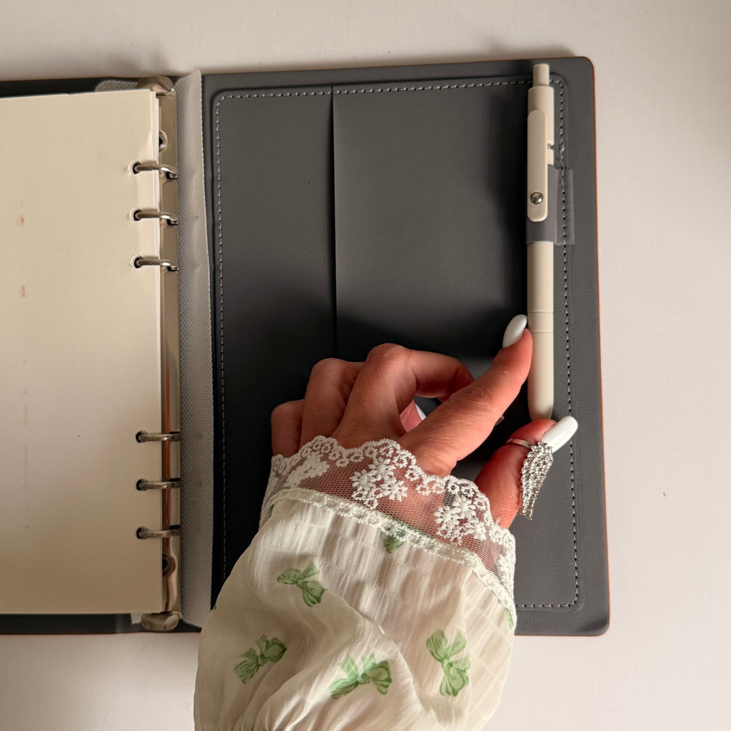 Refillable Journal Planner with Card Slots & Pen Holder