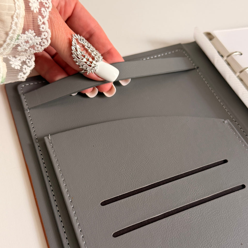 Refillable Journal Planner with Card Slots & Pen Holder