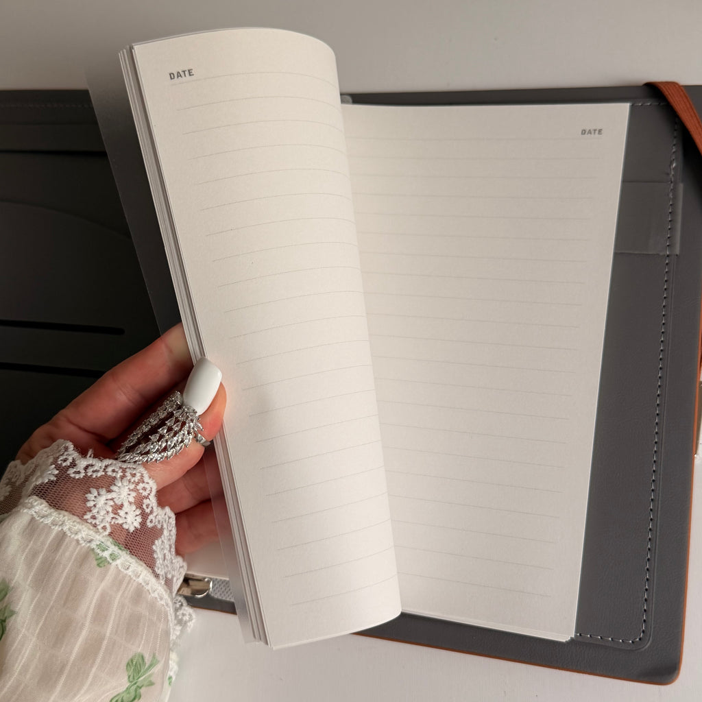 Refillable Journal Planner with Card Slots & Pen Holder