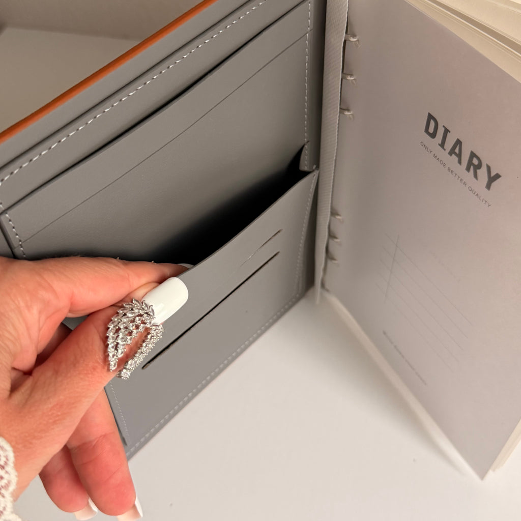 Refillable Journal Planner with Card Slots & Pen Holder