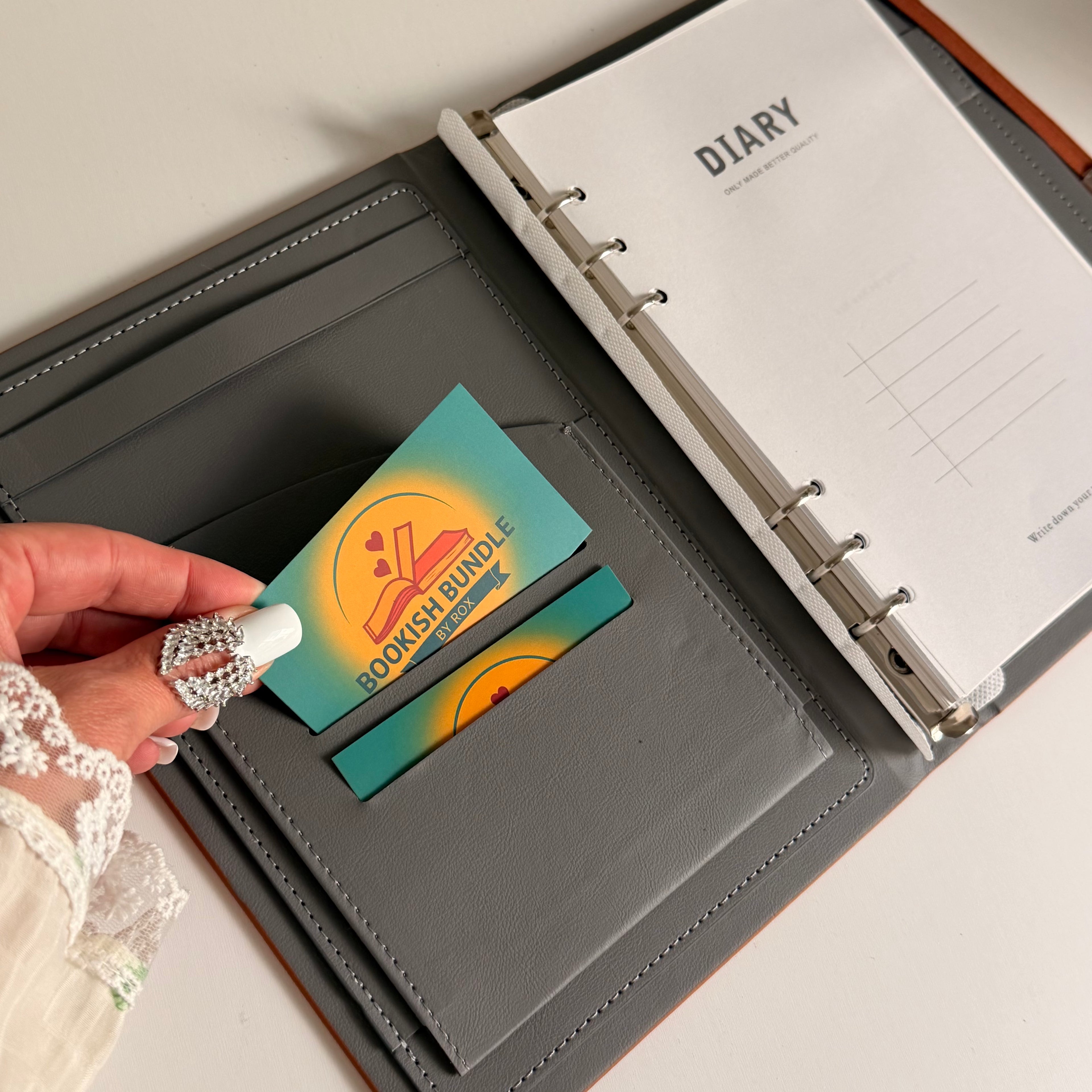 Refillable Journal Planner with Card Slots & Pen Holder