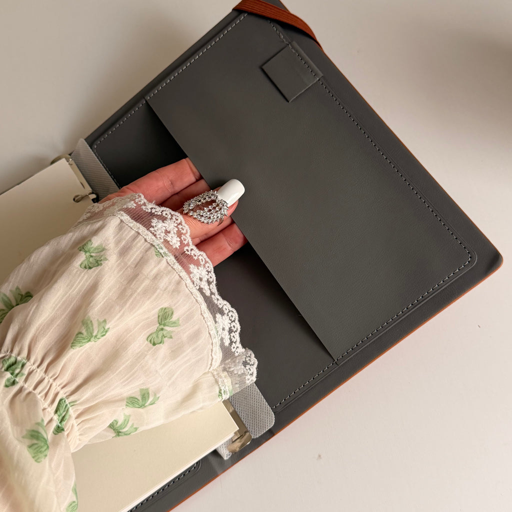 Refillable Journal Planner with Card Slots & Pen Holder