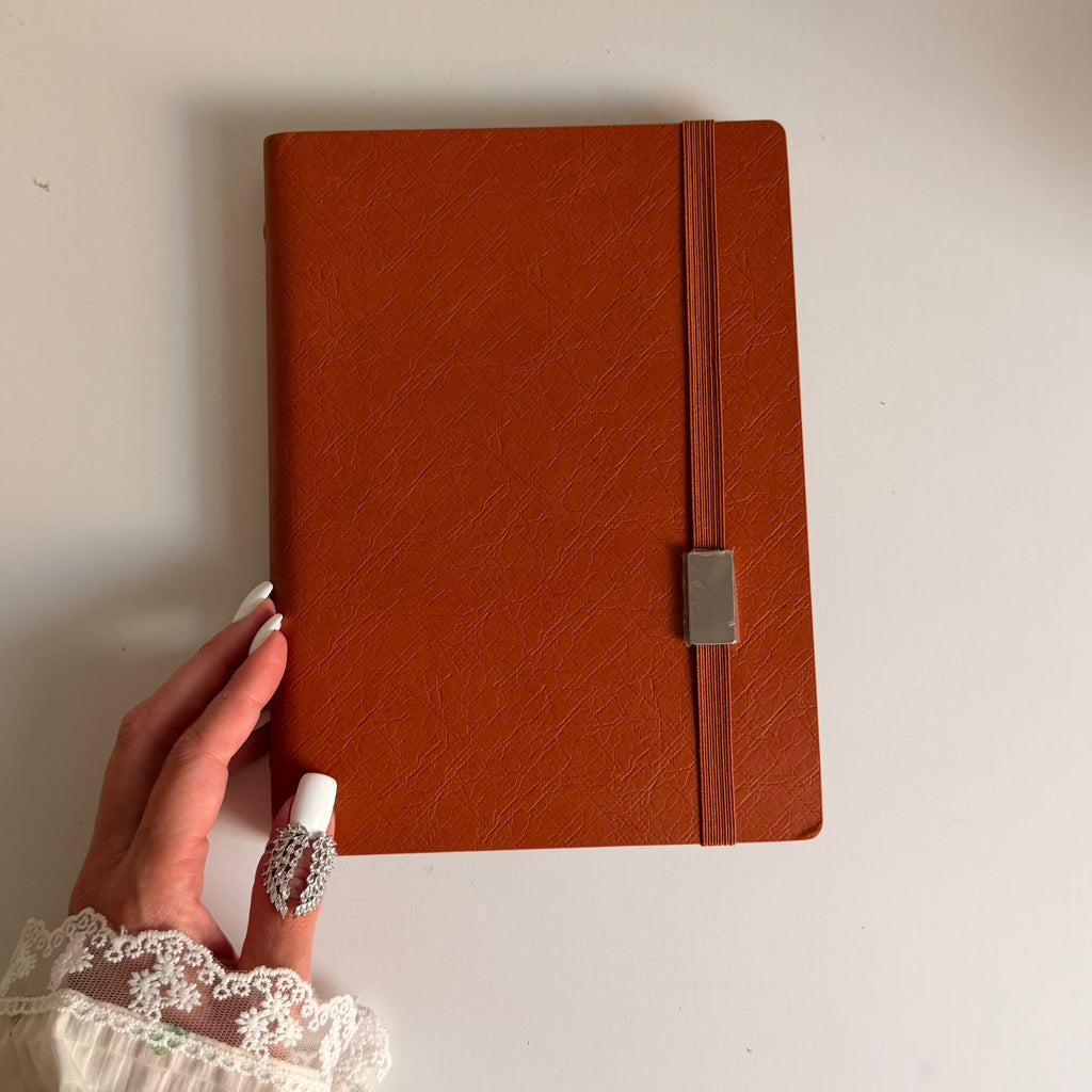 Refillable Journal Planner with Card Slots & Pen Holder