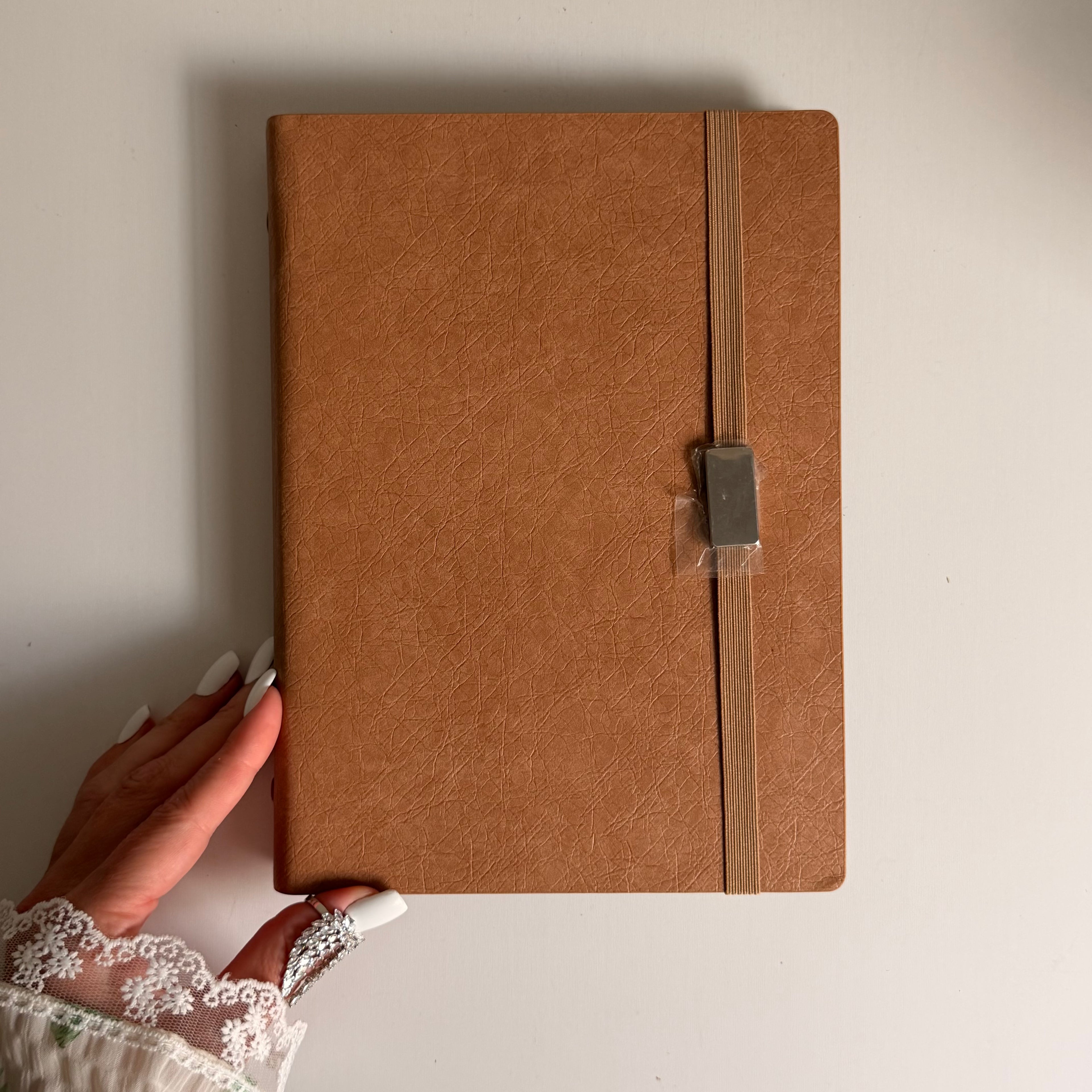 Refillable Journal Planner with Card Slots & Pen Holder