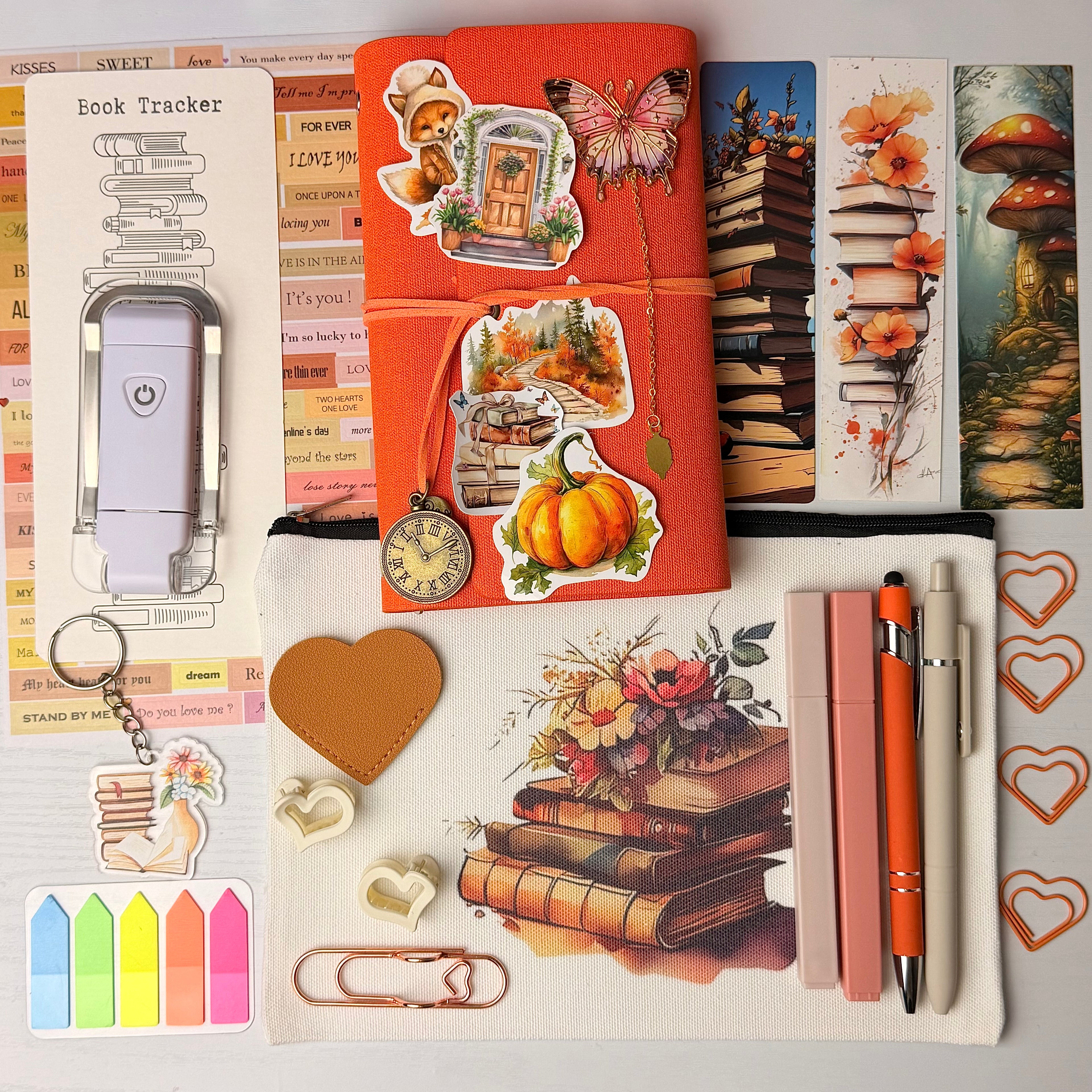 Orange  bookish bundle 📚